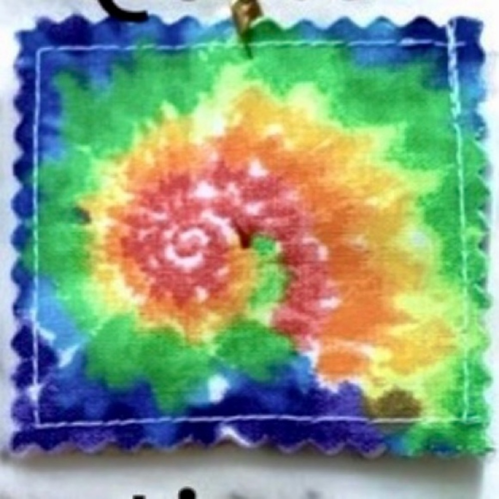 Pocket Prayer Quilts Christian Cross sewn inside. Tie-dye pattern. - Picture 3 of 8